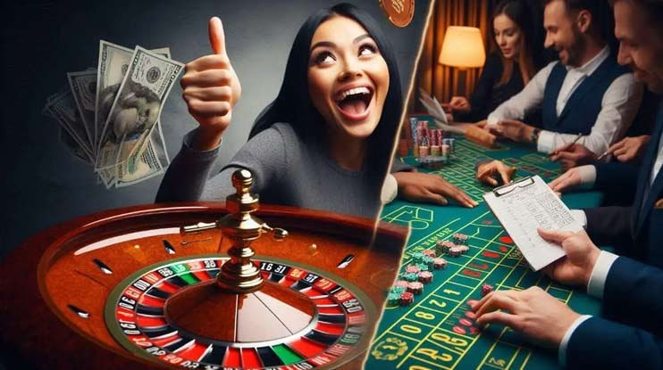 Antarmuka responsif slot biru yang dapat diakses di desktop dan mobile
